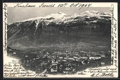 AK Chur, Teilansicht mit Calanda