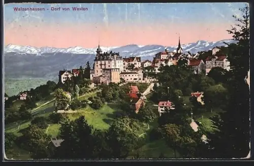 AK Walzenhausen, Dorfansicht von Westen