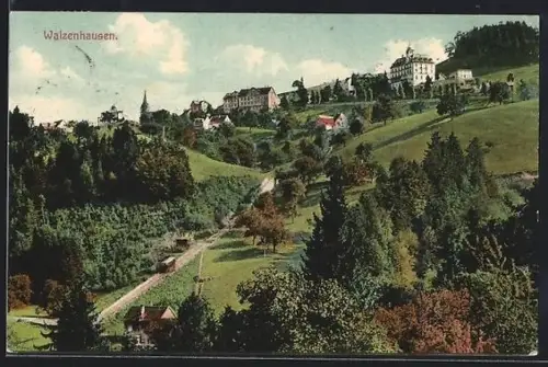 AK Walzenhausen, Ortspartie am Hang