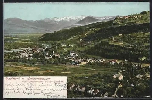 AK Rheineck, Ortsansicht, mit Walzenhausen