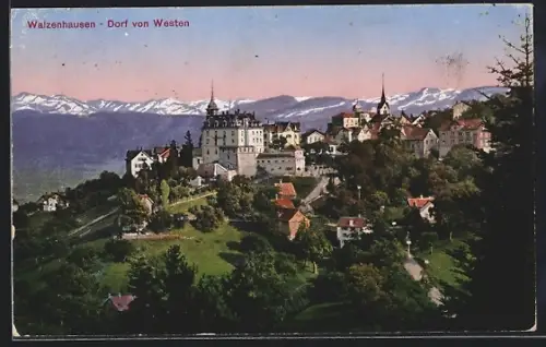 AK Walzenhausen, Dorfansicht von Westen