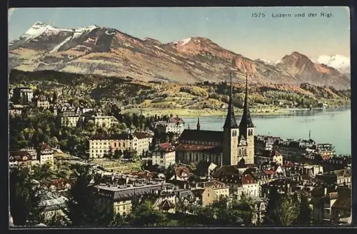 AK Luzern, Kirche und der Rigi