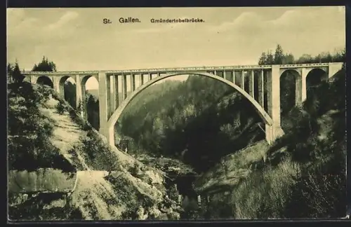 AK Sankt Gallen, Gmündertobelbrücke