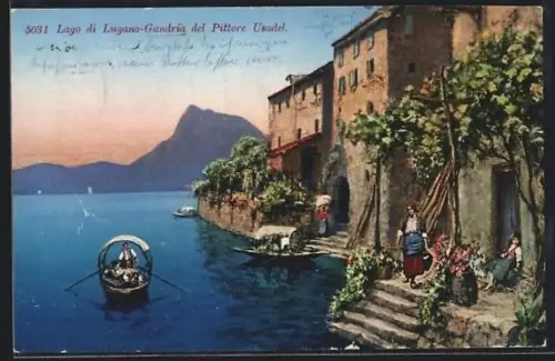 AK Gandria, del Pittore Usadel, Lago di Lugano