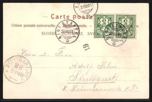 AK Rigi, Aussicht vom Rigi auf das Nebelmeer