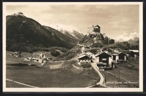 AK Fontana, Panorama mit Schloss Tarasp