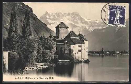 AK Chillon, Lac Leman et la Dent du Midi