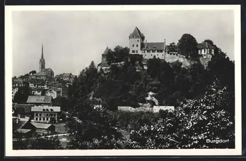 AK Burgdorf, Ortspartie mit Kirche