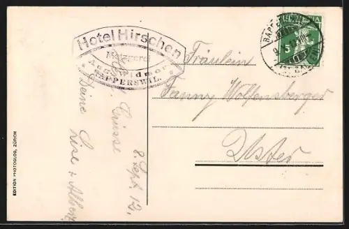 AK Rapperswil, Gebäudepartie am Seeufer