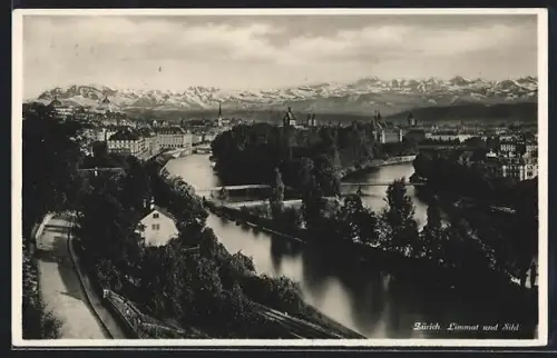 AK Zürich, Limmat und Sihl