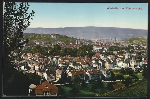 AK Winterthur, Blick über die Dächer