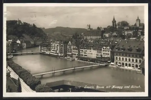 AK Luzern, Reuss mit Musegg und Gütsch