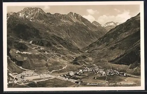 AK Andermatt, Blick gegen das Unteralptal