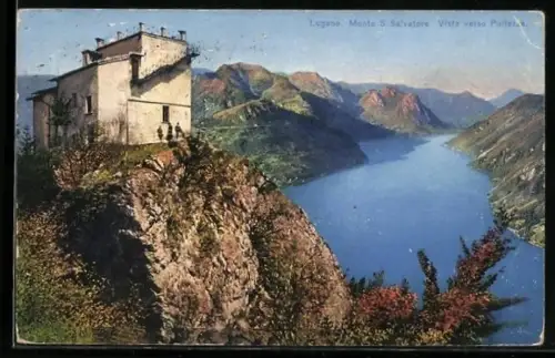 AK Lugano, Monte S. Salvatore e vista verso Porlezza