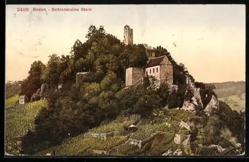 AK Baden, Schlossruine Stein