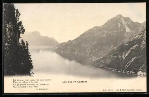 AK Vierwaldstättersee, Vue panoramique
