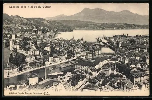 AK Lucerne, Le Rigi vu du Gütsch