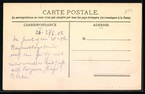 AK Lucerne, Le Rigi vu du Gütsch