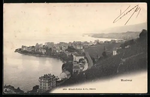 AK Montreux, Totalansicht mit Umgebung