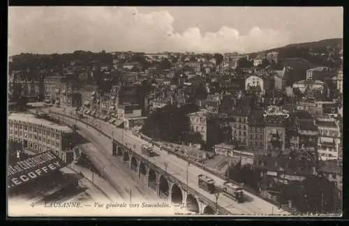AK Lausanne, Vue générale vers Sauvabelin