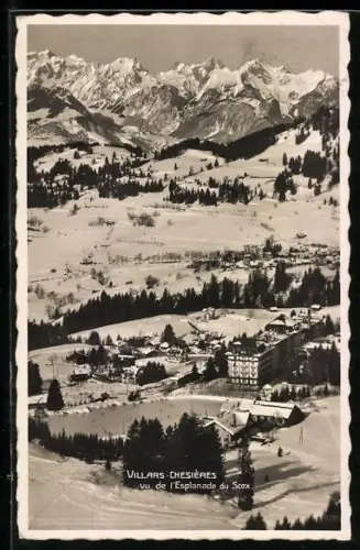 AK Villars-Chesières, Vu de l`Esplanade du Scex