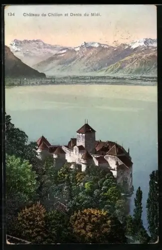AK Chillon, Château et Dents du Midi