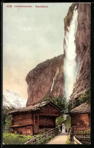 AK Lauterbrunnen, Staubbach, Wasserfall