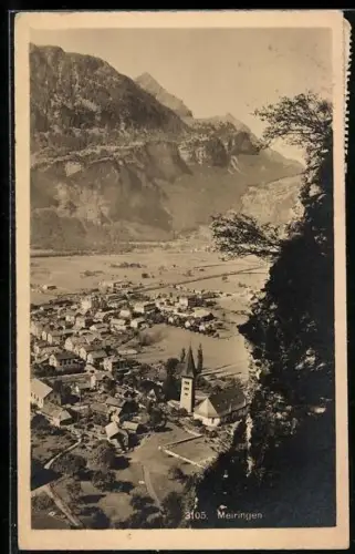 AK Meiringen, Teilansicht mit Kirche