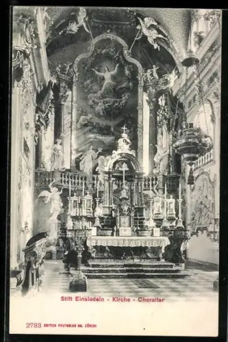 AK Einsiedeln, Choraltar in der Stiftskirche