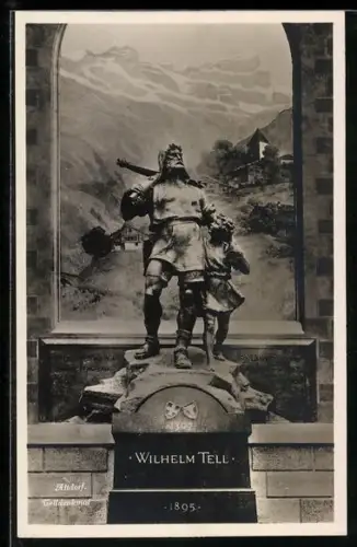 AK Altdorf, Wilhelm Tell Denkmal
