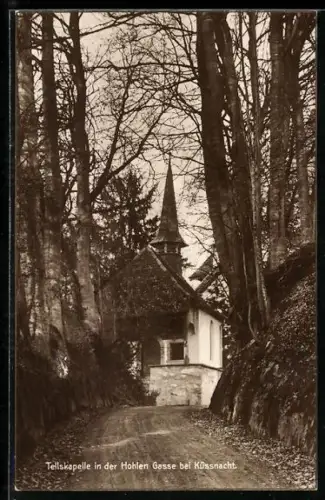 AK Küssnacht /SZ, Tellskapelle in der Hohlen Gasse
