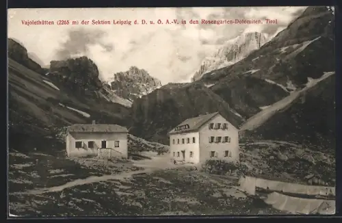 AK Vajolethütten /Rosengarten-Dolomiten, Berghütten der Sektion Leipzig d. D. u. Ö. A.-V.