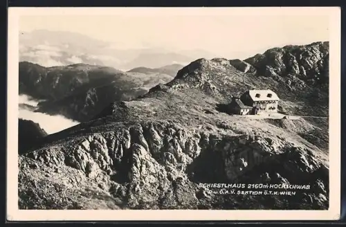 AK Schiestlhaus, Berghütte d. D. u. Ö. A. V. Sektion Ö. T. K. Wien
