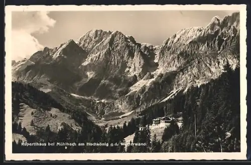 AK Rupertihaus bei Mühlbach, Berghütte am Hochkönig g. d. Westerwand