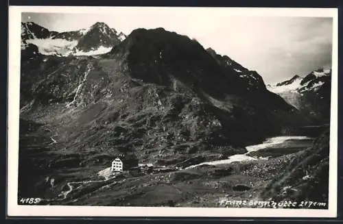 AK Franz Sennhütte, Blick zur Berghütte