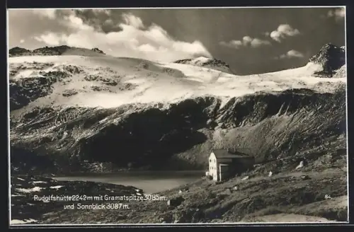 AK Rudolfshütte, Berghütte mit Umgebung
