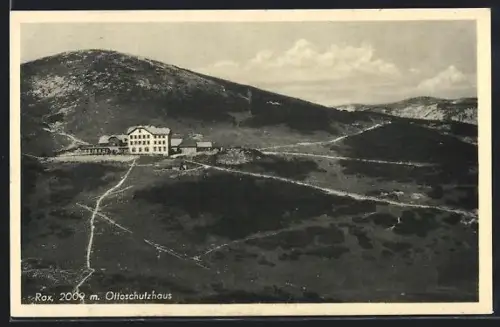 AK Ottoschutzhaus /Rax, Blick zum Schutzhaus