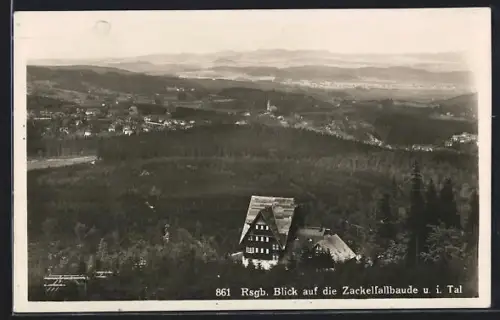 AK Zackelfallbaude /Rsgb., Blick auf die Baude