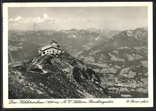 AK Kehlsteinhaus, Mit Blick ins Tal