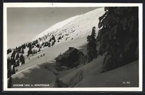 AK Ötscherschutzhaus, Mit verschneiter Umgebung