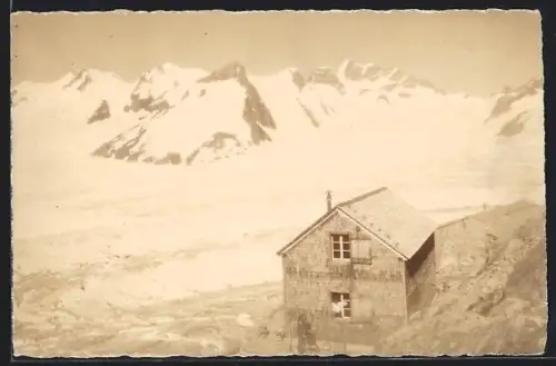 AK Concordiahütte, Mit Gletscherhorn, Kranzberg und Jungfrau