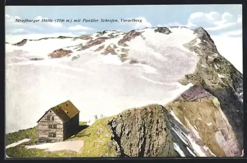 AK Strassburger Hütte /Vorarlberg, Mit Panüler Schrofen