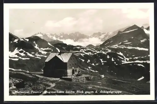 AK Hagenerhütte /Mallnitzer Tauern, Blick gegen die Ankogelgruppe