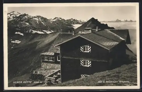 AK Ulmer Hütte, Berghütte mit Panorama