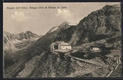 AK Rifugio Città di Milano /Gruppo dell` Ortler, Panorama