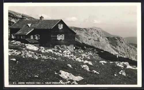 AK Graf Meran-Haus, Blick auf die Hütte