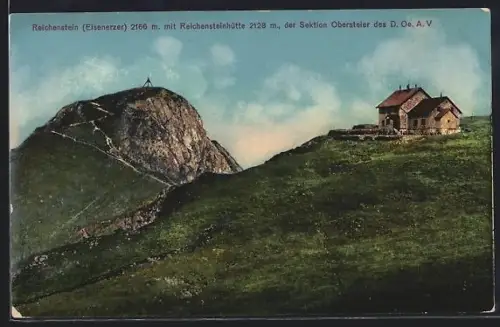 AK Reichensteinhütte, Berghütte der Sektion Obersteier des D. Oe. A. V. mit Reichenstein