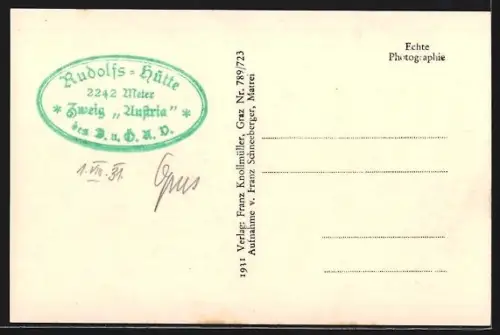 AK Rudolfshütte, Partie am Weiss-See