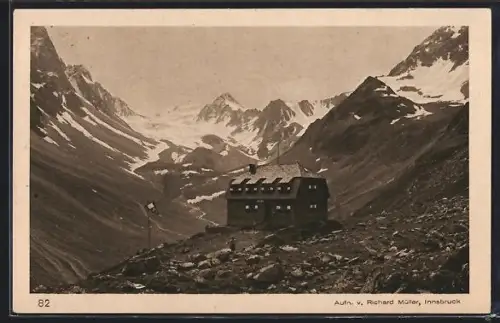 AK Westfalenhaus gegen Längentalerferner im Stubai