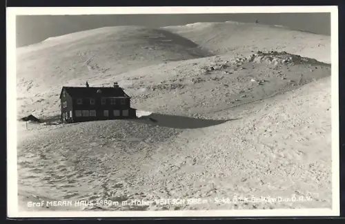 AK Graf Meran Haus, Hoher Veitsch im Schnee